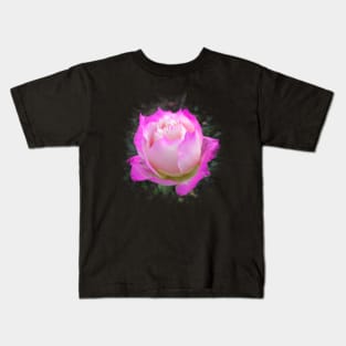 wonderful rose in pink, roses, flower, blossom Kids T-Shirt